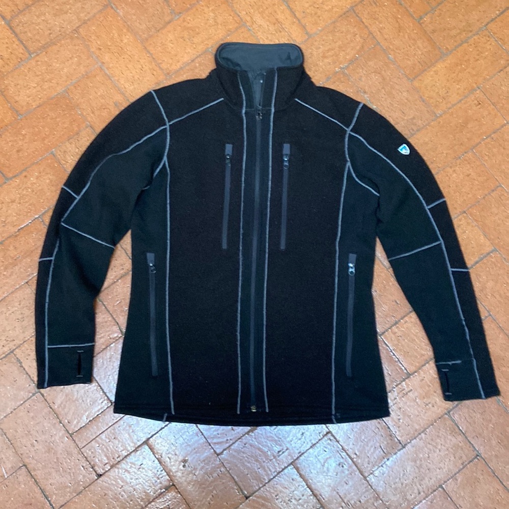 Kuhl Men’s “Inceptor” style black fleece jacket. Size Small